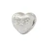 Cuentas espaciadoras de estrella y corazón duras de plata 3D color plata liso, accesorios con forma de corazón de doble cara de plata 999 pura para decoración DIY