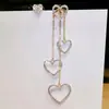 S925 Sterling Silver Ear Brincos Assimétricos Temperamento Longo Personalizado Na Moda Internet Celebridade Brincos Brincos para Mulheres
