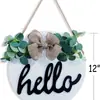 Letrero de Bienvenida para Puerta, Decoraciones de Letreros de Bienvenida Redondos y Rectangulares de Madera, Personalizable en Tamaño, Material y Color