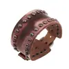Exportación de comercio exterior Corea del Sur pulsera de joyería popular pulsera cruzada pulsera retro hecha a mano de piel de vaca pulsera de cuero con remaches