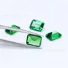 Zirconio Verde Corte Facetado Rectangular de 5A 3*5-10*14mm Octagonal Pequeño Plano Incrustado Joyería Piedra Suelta