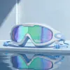 Nuevas Gafas de Natación para Adultos de Marco Grande Coloridas Electroplateadas, Alta Definición, Impermeables, Antivaho, Ajuste Cómodo, Gafas de Natación Disponibles para Venta al Por Mayor