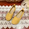Zapatos Planos de Pedrería para Mujer 2026 Primavera Nuevo Estilo Slip-On Zapatos Perezosos Suela Suave Zapatos de Abuela Zapatos de Pescador Zapatos de Mujer con Pedrería