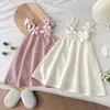Vestido de Verano 2026 Nuevo con Flores 3D y Tirantes para Niñas Vestido de Princesa de Alta Calidad