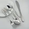 Serie de Puntos de Perlas 1014 Transfronteriza Juego de Cubiertos de Acero Inoxidable, Juego de Cinco Piezas para Hoteles, Restaurantes y Uso Doméstico, Material Engrosado