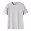 Camiseta de Algodão Pesado Simples Versátil Gola Redonda Manga Curta Estilo Casal para o Verão