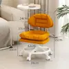 Taburete pequeño con ruedas, taburete bajo con ruedas universales, taburete para niños pequeños, taburete perezoso para uso doméstico, silla pequeña para maniobrar fácilmente, taburete popular en línea