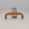 Mango de madera de 25 cm, asa de madera maciza, accesorios para bolsos, asa de madera, asa de madera hecha a mano, asa para bolso tejida DIY, accesorios.