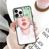 Adequado para capa de celular iPhone16 de menina com boca grande engraçada de desenho animado