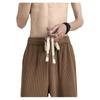 Wick nylon fino gelo seda drop-down mop calças masculinas verão moda retrô marrom não-metal calças casuais para vestibular