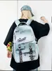 Mochila con Diseño de Graffiti Degradado Americano para Estudiantes de Secundaria y Preparatoria Estilo Trendy Cool Streetwear para Salidas Escolares Almacenamiento Mochila Escolar