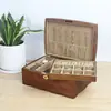 Caixa de joias de madeira maciça com chave, estilo vintage, grande capacidade, para guardar colares, design antigo, alta qualidade, caixa de relógio multifuncional, estilo chinês