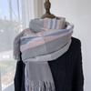 Bufanda a cuadros Joker para mujer, otoño e invierno 2024, estilo coreano, de cachemira dulce, chal grueso y cálido, venta al por mayor