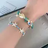 Pulseira de Contas Estilo Férias no Oceano Estrela-do-Mar e Concha, Pulseira Estilo Étnico Boêmio Transfronteiriça, Acessório de Mão Versátil de Nicho