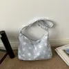 Bolsa casual estilo coreano croissant, bolsa tote, bolsa de nylon com estampa de bolinhas, bolsa de ombro para o trabalho, bolsa transversal para mulheres, atacado