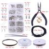 Caja de Juego de Accesorios de Joyería DIY de Venta Caliente Transfronteriza Cierre de Langosta Anillo Abierto Hebilla de Semilla de Melón Cuentas de Posicionamiento Juego de Herramientas para Abalorios