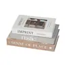 Libros falsos en inglés minimalistas estilo wabi-sabi, decoración del hogar minimalista nórdico, libros de imitación, adornos decorativos suaves para salas de muestra, caja de libros