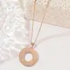 Collar de Acero Inoxidable Transfronterizo Más Vendido Accesorios para Hombre Colgante Redondo Hueco Cadena para Suéter Acero Titanio Joyería de Alta Gama
