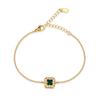 Pulsera Cubo de Azúcar Esmeralda para Mujer Diseño Nicho Ins Pulsera Moda Verano Alta Gama Combinable Tobillera de Moda