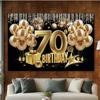 Amazon Nueva Tela de Bandera Tema Negro Dorado Decoración de Cumpleaños Banner Feliz Cumpleaños Fondo de Fotografía Tela de Bandera