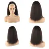 Peluca de coleta de pelo corto liso de fibra sintética transfronteriza para mujeres europeas y americanas, coleta de pelo con cordón, peluca Yaki al por mayor