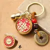 Llavero de Moneda de los Cinco Emperadores de Latón con Zodiaco y Bendición del Oficial Celestial, Colgante para Llave Giratorio de Bendición del Oficial Celestial de Cobre de Imitación, Más Vendido en Atracciones Turísticas
