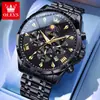 Reloj Marca Oli Shi Transfronterizo Popular Luminoso Calendario Impermeable 7 Pines Personalidad Carcasa Negocios Cuarzo Reloj de Pulsera para Hombre