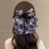 Presilha de cabelo com laço estilo coreano para mulheres, adequada para cabelos meio presos ou rabos de cavalo, acessório de cabelo de alta qualidade