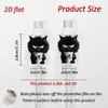 Protector de cable de datos de gato negro con taza de té lindo 2D, anti-rotura, anti-arañazos, para TYPE-C/iPhone