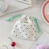 Bolsa cosmética com cordão, bolsa de tecido pequena fofa para carregar na mão, bolsa organizadora de veludo cotelê, bolsa para presente, bolsa para guardar miudezas