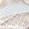 Tela de Encaje de Malla Blanca Cortina Tela para Fondo de Foto de Boda Mantel Tela para Vestido Ropa