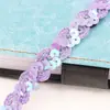 Tiras de Lentejuelas y Perlas Ecológicas con Diseño de Ola, Accesorios de Ropa DIY, Adorno de Encaje de Lentejuelas de 1.5 cm para Disfraces de Espectáculo