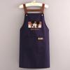 Delantal sencillo de cocina para el hogar, resistente al desgaste, para mujer, transpirable, antiincrustante, ropa de trabajo especial para catering, estampado para adultos.