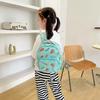 Jardim de infância mochila das crianças leve de lona pequena mochila dos desenhos animados bonito pequeno dinossauro menina impresso saco escolar