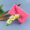 Molde de Silicone para Guirlanda de Renda em Forma de Flor de Três Peças, Bouquet, Decoração de Bolo Fondant DIY, Molde de Chocolate Artesanal