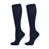 Exclusivo transfronterizo para Europa y Estados Unidos para calcetines elásticos color liso calcetines de compresión secuencial medias para correr al aire libre al por mayor en stock