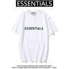 Marca de Moda Callejera Europea y Americana ESSENTIALS Letras Tridimensionales para Hombres y Mujeres talla extragrande Verano Parejas Holgado Media Manga Moda
