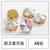 Accesorios Yiwu Base Dorada de Satélite Garras Pedrería Collar Pulsera Accesorios para el Cabello Materiales Hechos a Mano Redondo Cosido a Mano Pedrería Concha