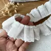 Adorno de encaje de doble capa de 3.5 cm de ancho para ropa de muñeca DIY hecha a mano, decoración Lolita, volante en el escote con cinta