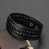 Pulsera de cuero tejida a mano para hombre, de amplia exportación y comercio exterior, de moda, popular entre Europa y Estados Unidos, suministro transfronterizo al por mayor.