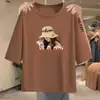 Comércio Exterior Transfronteiriço Comércio Exterior Último Estoque Roupas de Mãe Meia-Manga Três Quartos para Meia-Idade Camiseta Solta Emagrecedora Tamanho Grande Versátil Top Estiloso