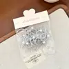 Joyería Coreana Niños Banda de Goma Plateada con Lazo Banda para el Cabello Anillo para el Pulgar de Perla Diadema Trenzada Cuerda para el Cabello de Bebé
