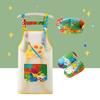 Delantal Infantil para Pintar para Niños y Niñas, Tallas Mediana y Grande de Ropa Protectora Infantil, Cocina Casera Impermeable para Pintura Artística, Bata Reversible