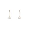 Pendientes de Borla de Perla con Micro Circonita de Nuevo Estilo Lujo Ligero para Mujer Simples Únicos Modifican la Cara Pendientes de Borla Pendientes