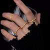 Anillo Brillante de Plata de Ley S925 para Mujer, Anillo de Cielo Estrellado de Lujo Ligero de Gama Alta, Joyería de Anillo para Dedo Índice Apilable de Nicho