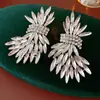 Pendientes de Plata de Aguja Transfronterizos con Alas de Cristal Incrustadas de Diamantes, Femeninos y Lujosos, Pendientes de Botón Versátiles con un Diseño Único, Accesorios para Orejas de Nicho y Audaces