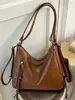 Bolsa Tote de Moda para Viajes de Otoño 2026 Mochila Retro de Gran Capacidad Bolso de Hombro Cruzado Simple de Color Sólido