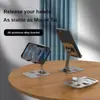 Soporte Metálico de Aleación de Aluminio para Teléfono/Tableta: Altura y ángulo ajustables, Plegable y portátil, Compatible con dispositivos de 12.9 pulgadas