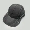 Gorra de Béisbol Vintage de Mezclilla Bordada con Letra de Color Sólido para Hombres y Mujeres, Sombrero de Sol Personalizado de Ala Plana Suave Pico de Pato Venta al por Mayor