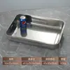 Forma Quadrada Retangular de Aço Inoxidável Extra Grande 100*65 Bandeja para Arroz Cozido no Vapor Bandeja para Churrasco Bandeja para Peixe Assado Bandeja para Uso Comercial em Banquetes